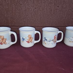 Vi Tage 1989 House Of Lloyd Bear and Goose Coffee Mugs - Set of 4